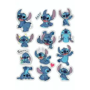 Lilo And Stitch Temalı Laptop Telefon Tablet Sticker Seti