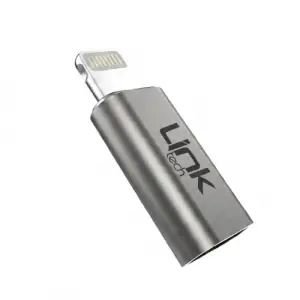 LinkTech Type-C to Lightning Dönüştürücü Adaptör, USB 3.1 Hızlı Şarj (3A) ve 5 Gbps Veri Aktarımı, iPhone ve iPad Uyumlu Kompakt Şarj Çevirici (Gri)