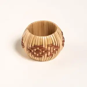 Lotus Turuncu Bambu Peçete Halkası 6 Cm