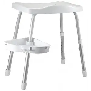 M-KV35-01 Apollo Duşlu Banyo Taburesi, Beyaz
