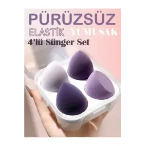 Makyaj Süngeri Kutulu Set 4lü