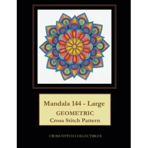 Mandala 144 - Large: Geometric Cross Stitch Pattern