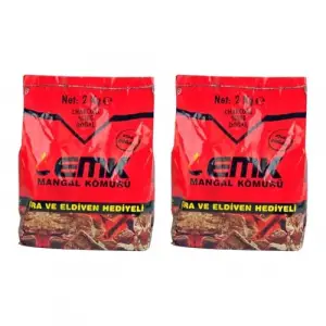 Mangal Kömürü, 2 Kg Paket, 2li Set
