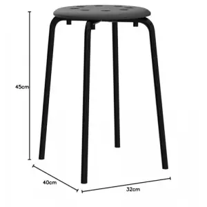 Marius Ev, Çalışma ve Ofis Taburesi (45 cm, Siyah)