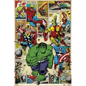 MARVEL COMIC HERE COME THE HEROES MAXI POSTER