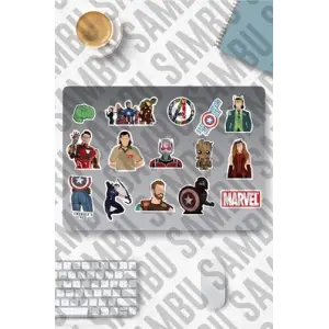 Marvel Temalı Sticker Etiket Seti 1 - Laptop Notebook Telefon
