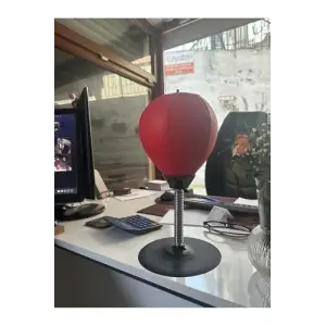 Masaüstü Vakumlu Boks Torbası Pompa Hediyeli Kırmızı Tek Ebat
