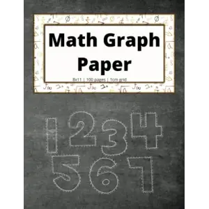 Math Graph Paper: Graph Journal for Math | 8x11 | Grid Paper | 1 cm