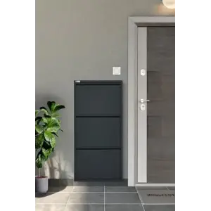 Metal Ayakkabılık 3’Lü Antrasit