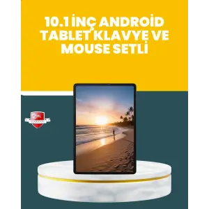 Mey İthalat® 10.1 İnç IPS Ekranlı Android Tablet Bilgisayar Seti