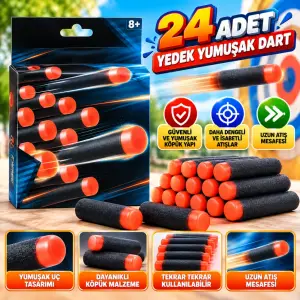 Mey İthalat® 24 lü Yedek Yumuşak Dart