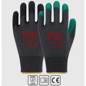 Mey İthalat® Beybi PL17 Flex Likralı İpten Örme Lateks Eldiven NO:9