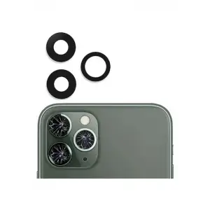 Mey İthalat® iPhone 11 Pro Max Arka Kamera Camı Lensi Seti