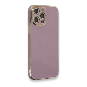 Mey İthalat®   iPhone 12 Pro Kılıf Volet Silikon - Mor