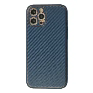 Mey İthalat®   iPhone 12 Pro Max Kılıf Coco Karbon Silikon - Mavi