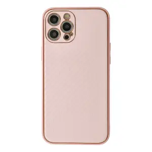 Mey İthalat®   iPhone 12 Pro Max Kılıf Coco Karbon Silikon - Pembe
