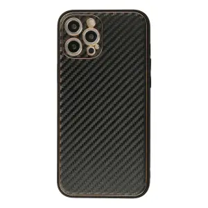 Mey İthalat®   iPhone 12 Pro Max Kılıf Coco Karbon Silikon - Siyah