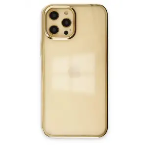 Mey İthalat®  iPhone 12 Pro Max Kılıf Element Silikon - Gold