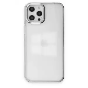 Mey İthalat®  iPhone 12 Pro Max Kılıf Element Silikon - Gümüş
