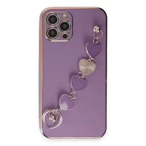 Mey İthalat®   iPhone 12 Pro Max Kılıf Esila Silikon - Mor