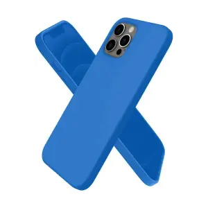Mey İthalat®  iPhone 12 Pro Max Kılıf First Silikon - Mavi