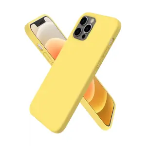 Mey İthalat®  iPhone 12 Pro Max Kılıf First Silikon - Sarı