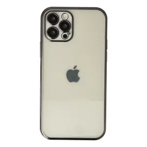 Mey İthalat®   iPhone 12 Pro Max Kılıf  Lensli Silikon - Siyah