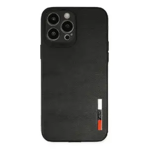 Mey İthalat®   iPhone 13 Pro Kılıf Loop Deri Silikon - Siyah