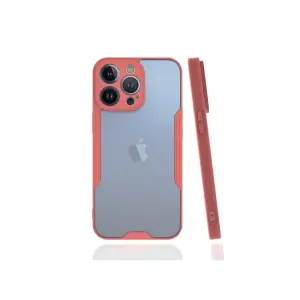 Mey İthalat®   iPhone 13 Pro Kılıf Platin Silikon - Pembe