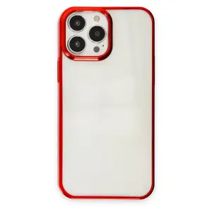 Mey İthalat®   iPhone 13 Pro Max Kılıf Element Silikon - Kırmızı