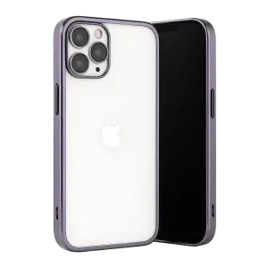 Mey İthalat®   iPhone 13 Pro Max Kılıf  Lensli Silikon - Mor