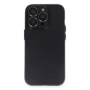 Mey İthalat®   iPhone 13 Pro Max Kılıf Luko Lens Silikon - Siyah