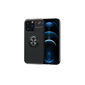 Mey İthalat®   iPhone 13 Pro Max Kılıf Range Yüzüklü Silikon - Siyah