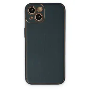 Mey İthalat®   iPhone 14 Plus Kılıf Coco Deri Silikon Kapak - Yeşil