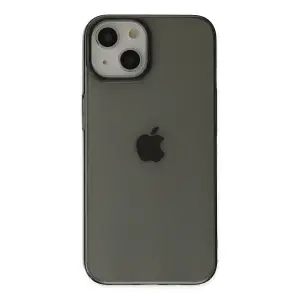 Mey İthalat®   iPhone 14 Plus Kılıf Pc Sert Şeffaf Kapak - Siyah
