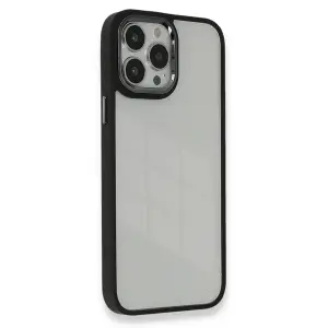 Mey İthalat®   iPhone 14 Pro Kılıf Dora Kapak - Siyah
