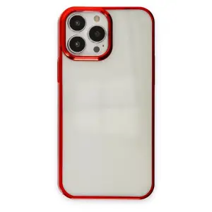 Mey İthalat®   iPhone 14 Pro Kılıf Element Silikon - Kırmızı