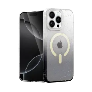 Mey İthalat®   iPhone 14 Pro Max Pummel Shiny Magsafe Kapak - Siyah