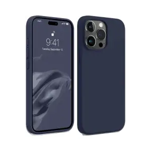 Mey İthalat®   iPhone 15 Pro Kılıf First Silikon - Lacivert