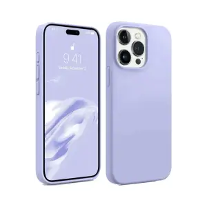 Mey İthalat®   iPhone 15 Pro Kılıf First Silikon - Lila