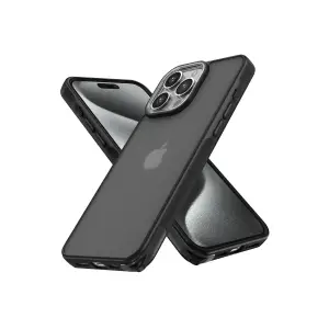 Mey İthalat®   iPhone 15 Pro Max Kılıf Elegant Kapak - Siyah
