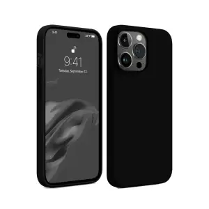 Mey İthalat®   iPhone 15 Pro Max Kılıf First Silikon - Siyah