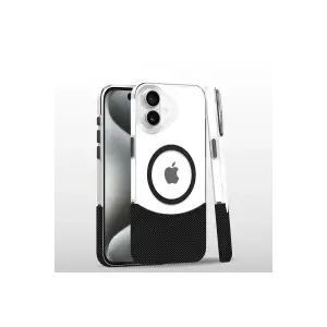 Mey İthalat®   iPhone 16 Plus Carbon Puzzle Magsafe Kapak - Siyah