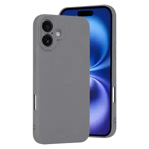 Mey İthalat®   iPhone 16 Plus Kılıf First Silikon - Gri