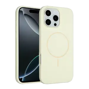 Mey İthalat®   iPhone 16 Pro Max Kılıf Jully Magsafe Kapak - Bej