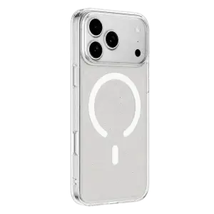 Mey İthalat®  iPhone 18 Pro Max Combo Simli Magsafe Kapak - Şeffaf