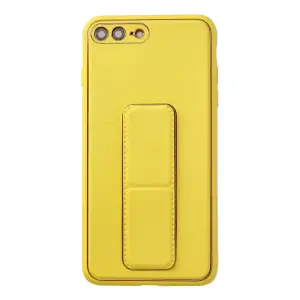 Mey İthalat®   iPhone 7 Plus Kılıf Coco Deri Standlı Kapak - Sarı