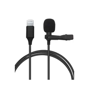 Mey İthalat®  Lightning 2 Metre Double Mikrofon - Siyah