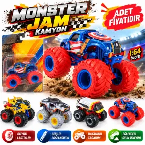 Mey İthalat® Monster Jam Kamyon Marvel Tekli Paket (adet fiyatıdır)