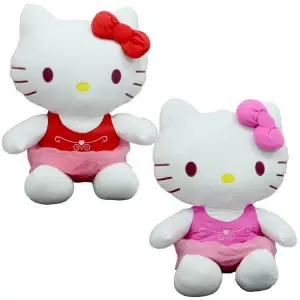 Mey İthalat® Peluş Hello Kitty Elbiseli Kurdeleli 36 cm